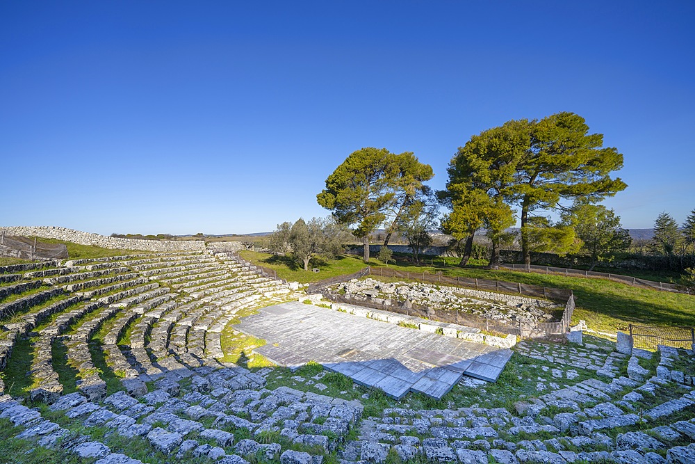 Theatre of Akrai, Palazzolo Acreide, Siracusa, Sicily, Italy