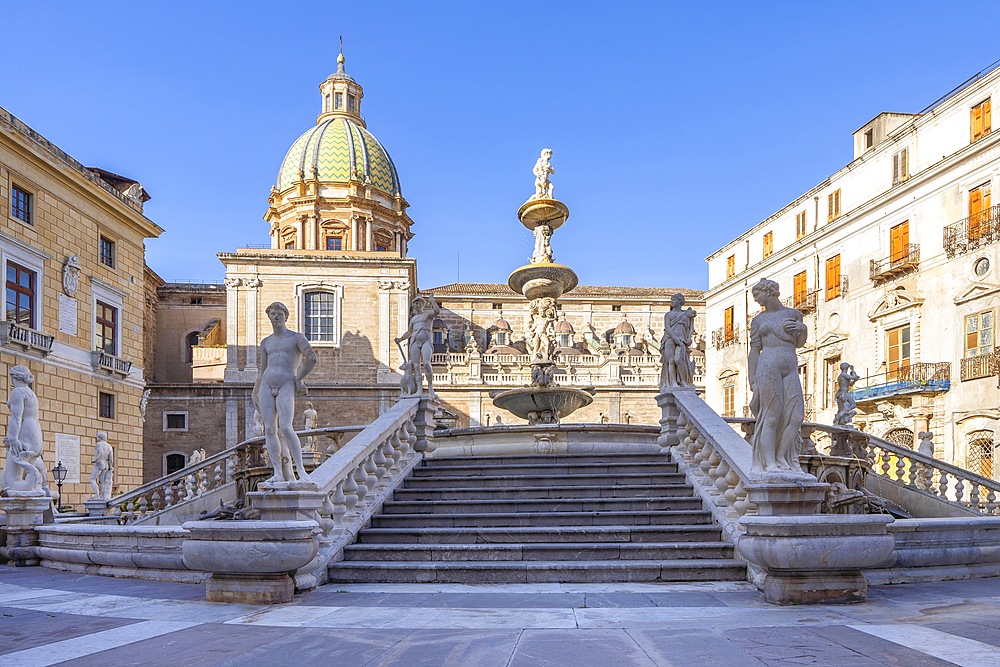 Pretoria Square, Piazza Pretoria, Palermo, Sicily, Italy