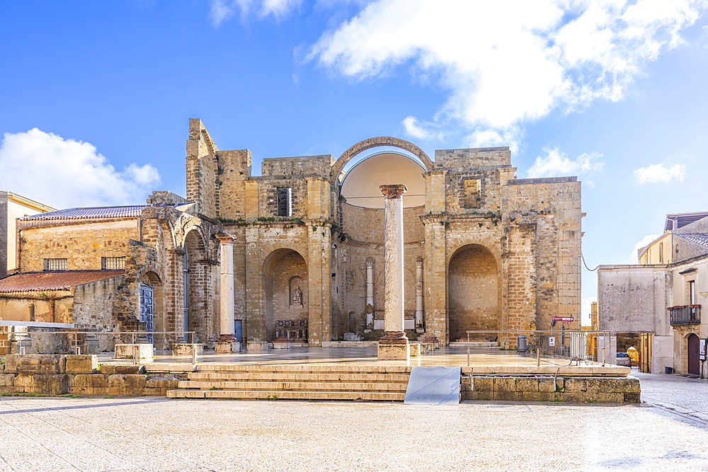 Ruins of the ancient Cathedral of Salemi, Salemi, Trapani, Sicily, Italy