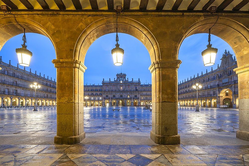 Plaza Mayor, main square, Salamanca, Castile and León, Spain