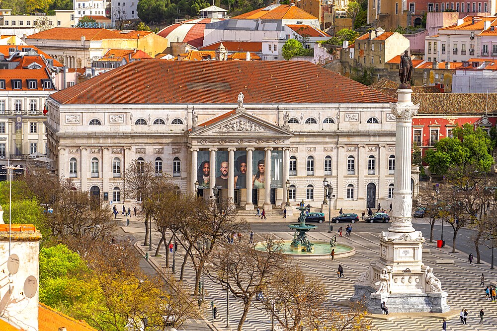 Rossio Square, Praça Dom Pedro IV, Lisbon, Portugal