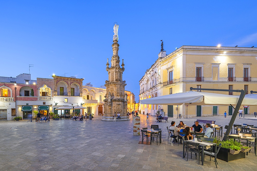 Guglia dell''Immacolata, Spire of the immaculate Conception, Piazza Salandra, SAlandra square, Nardò, Lecce, Salento, Apulia, Italy