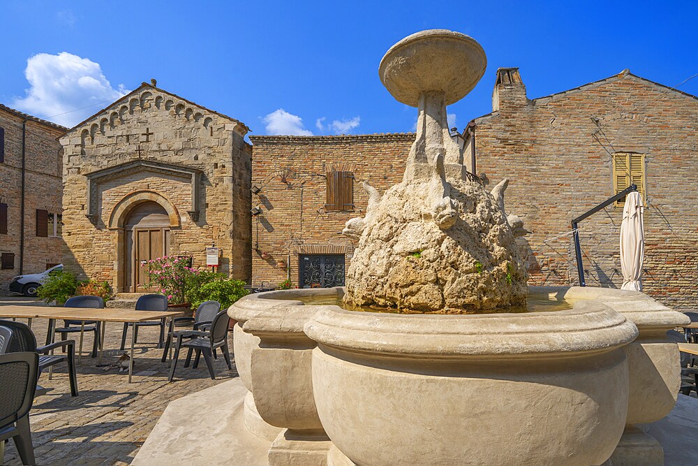 Piazza Risorgimento, Torre di Palme, Fermo, Ascoli Piceno, Marche, Italy