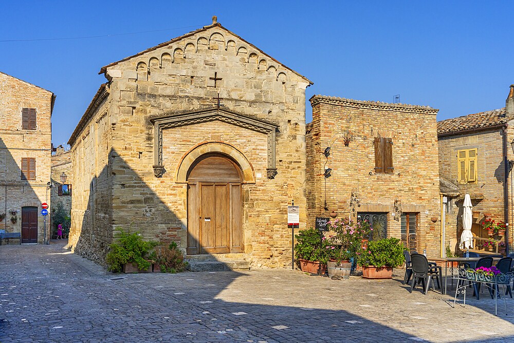 Church of St. John the Baptist, Piazza Risorgimento, Torre di Palme, Fermo, Ascoli Piceno, Marche, Italy