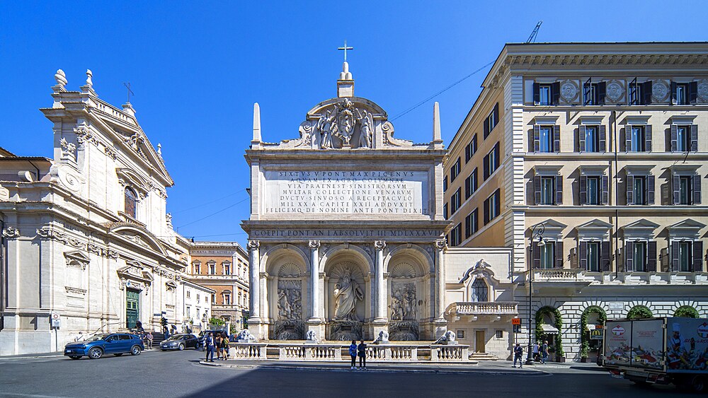 Giovanni Fontana, Fontana dell'Acqua Felice, Fountain of Moses, Roma, Lazio, Italy