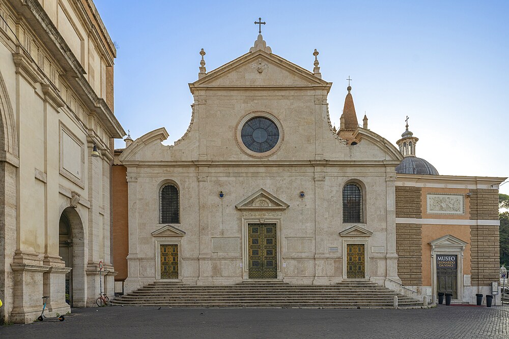 Basilica of Santa Maria del Popolo, Piazza del Popolo, Roma, Lazio, Italy