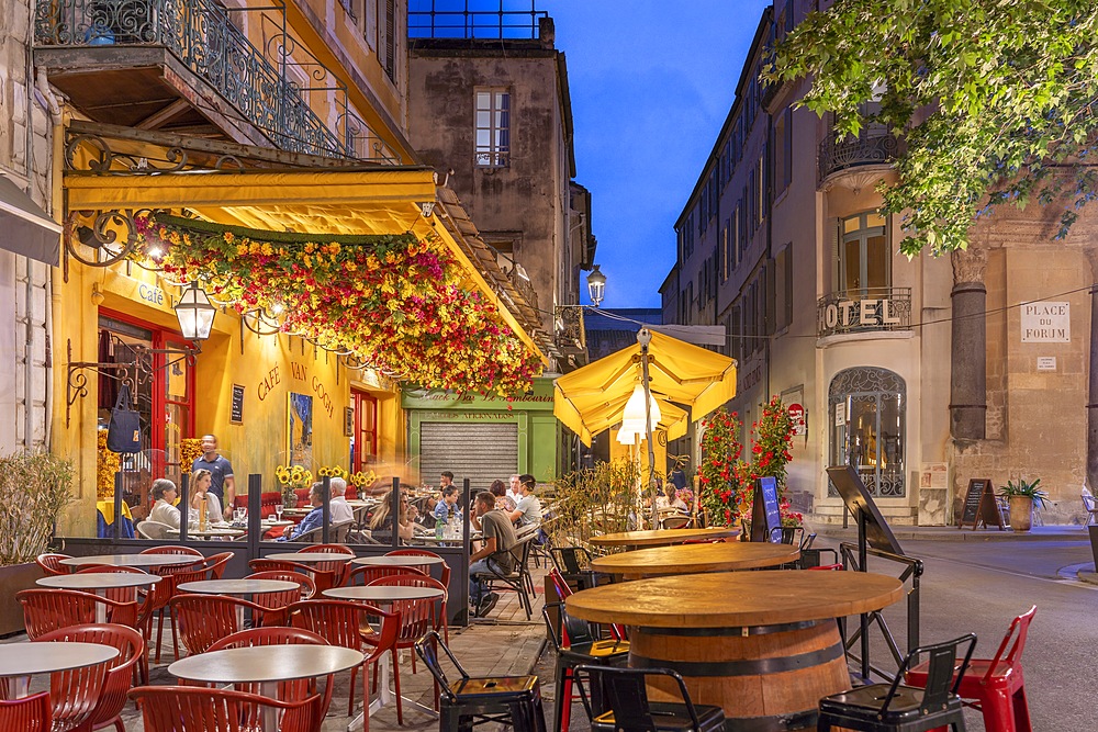 Cafe Van Gogh, Arles, Provence-Alpes-Côte d'Azur, Bouches-du-Rhône, Arles-Crau-Camargue-Montagnette, Camargue, France