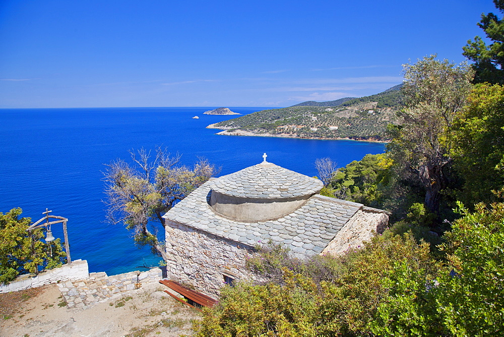 Holy Monastery of Agioi Anargyroi, Alonissos Island, Sporades, Greek Islands, Greece, Europe