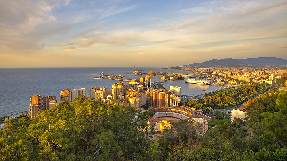 View over city, Malaga, Andalusia, Spain