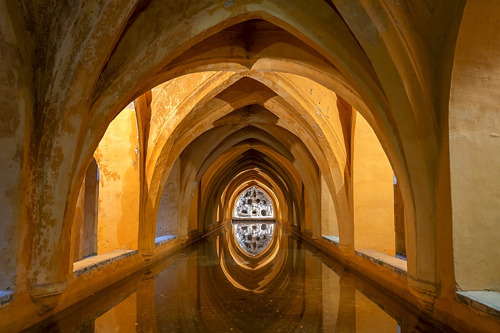 Baños de Doña María de Padilla, Baths of Doña María de Padilla, Alcazar of Seville, Seville, Andalusia, Spain