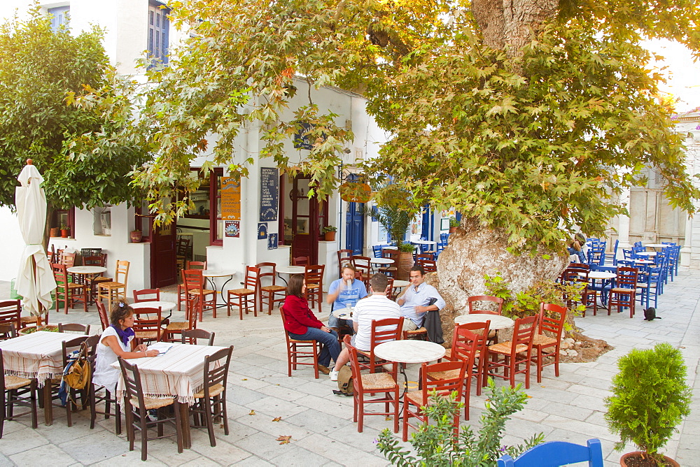 The village of Pyrgos, Tinos Island, Cyclades, Greek Islands, Greece, Europe