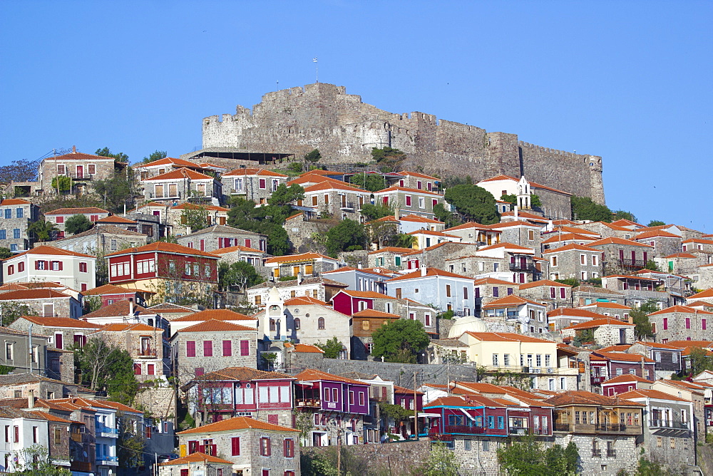 Village of Molivos, Lesvos Island, Greek Islands, Greece, Europe