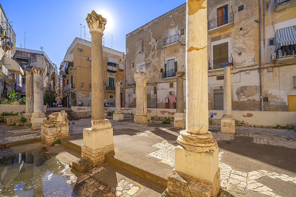 ruins of the church of Santa Maria del Buon Consiglio, Piazza del Buon Consiglio, Bari, Apulia, Italy