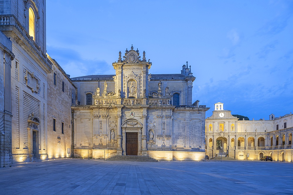 Lecce Cathedral, Cathedral of Maria Santissima Assunta and Sant'Oronzo, Lecce, Salento, Apulia, Italy