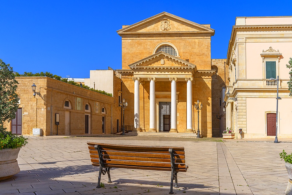 Piazza San Vincenzo, Cathedral of Santa Maria Assunta, Ugento, Lecce, Salento, Apulia, Italy