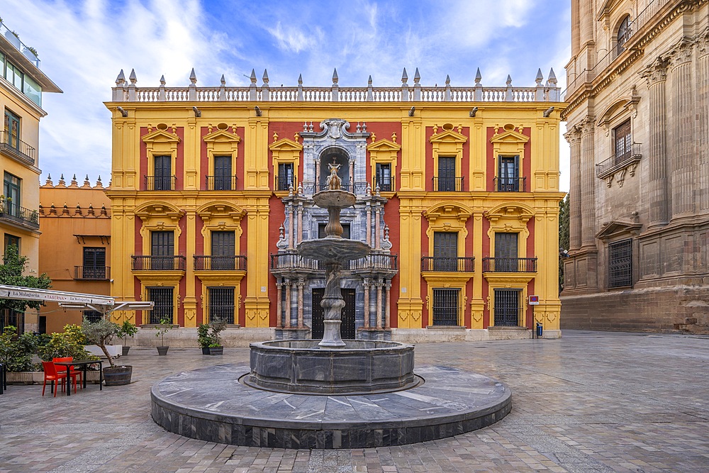 Episcopal Palace, Bishop's Palace, Plaza del Obispo, Bishop's Square, Malaga, Andalusia, Spain