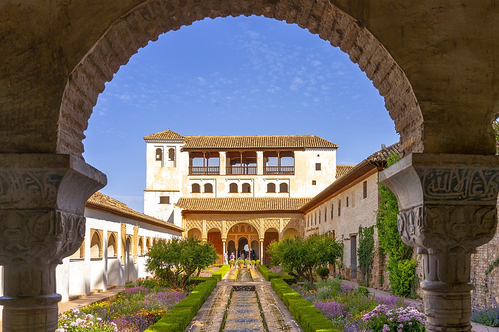 eneralife Palace, Generalife Gardens, Alhambra, Granada, Andalusia, Spain, Islamic architecture, Mudejar architecture, World Heritage Site, UNESCO,