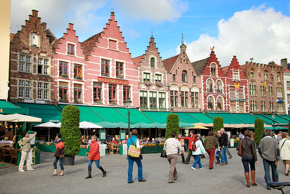 Markt Square, Bruges, Flemish Region, West Flanders, Belgium, Europe