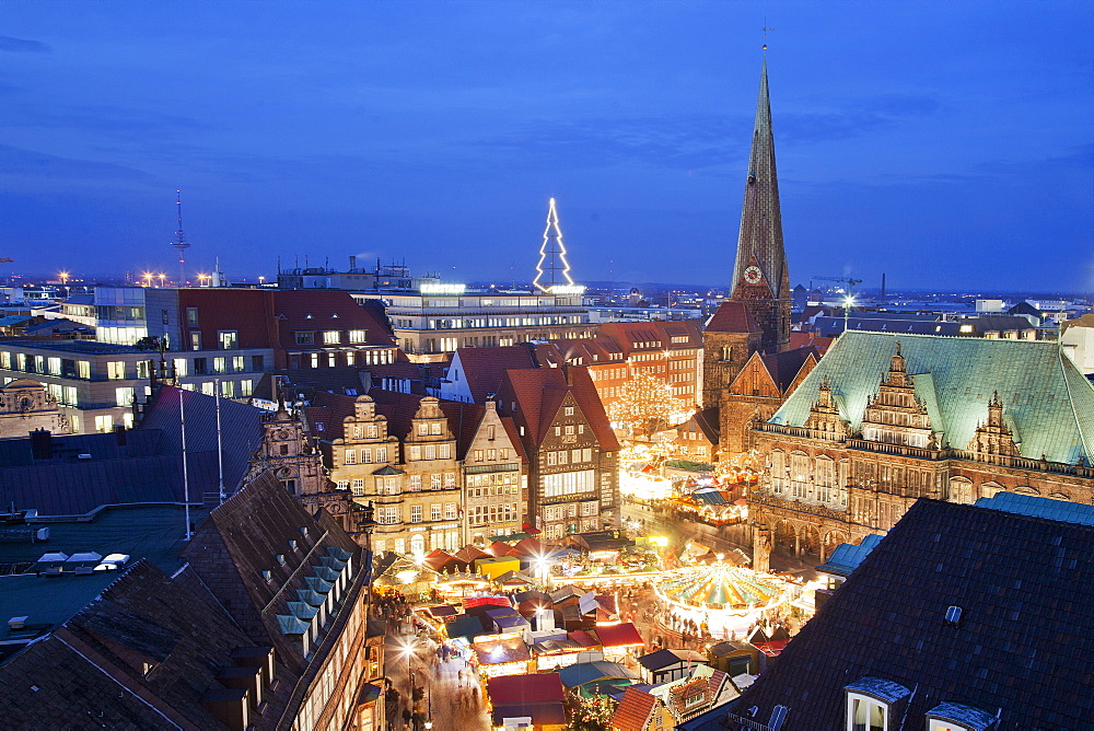 Market Square, Christmas markets, Bremen, Germany, Europe