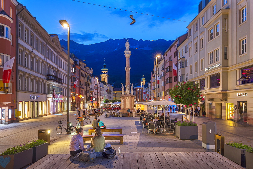 Maria Theresien Strasse, Innsbruck, Tyrol, Austria, Europe