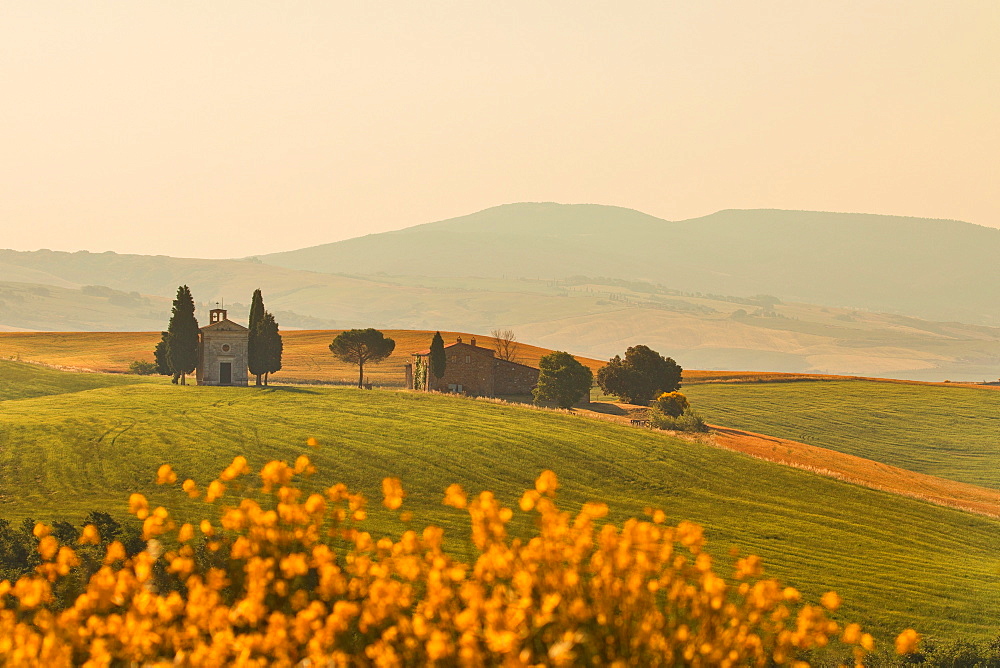 Vitaleta Church, San Quirico d'Orcia, Val d'Orcia, UNESCO World Heritage Site, Tuscany, Italy, Europe