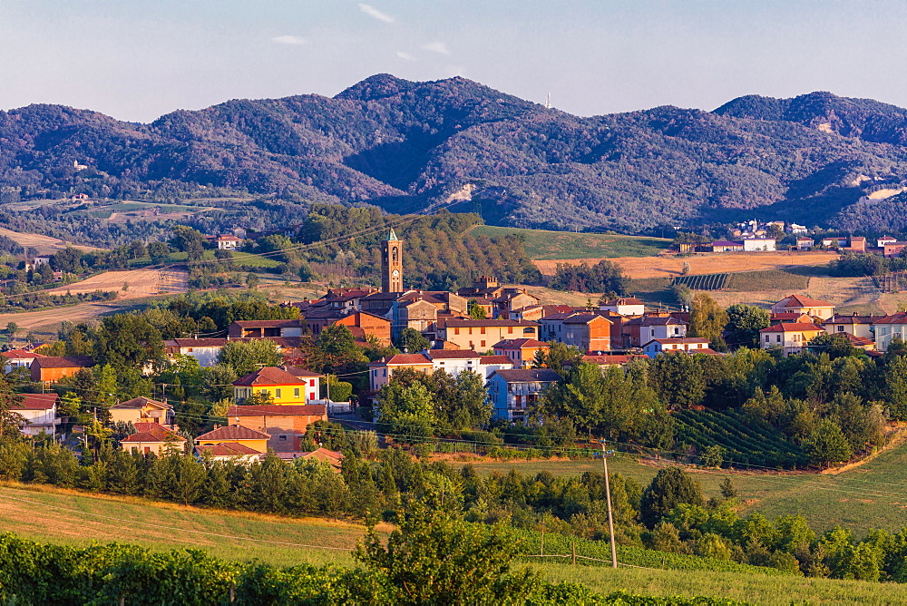 On the Fausto Coppi's roads, Cerreto Grue, Tortona area, Alessandria, Piedmont, Italy, Europe