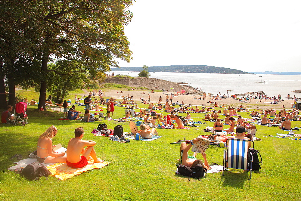 Huk Beach, Oslo, Norway, Scandinavia, Europe