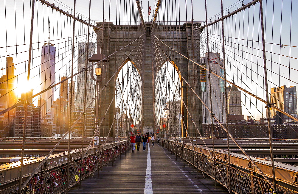 Brooklyn Bridge, New York, United States of America, North America