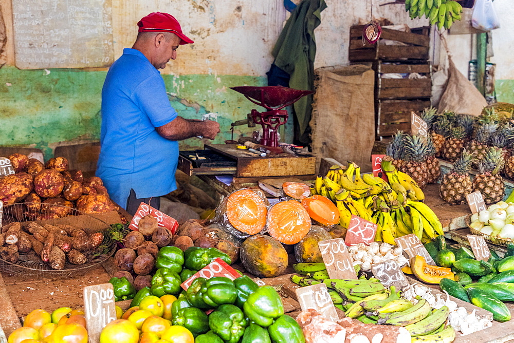 A local market in Havana, Cuba, West Indies, Central America