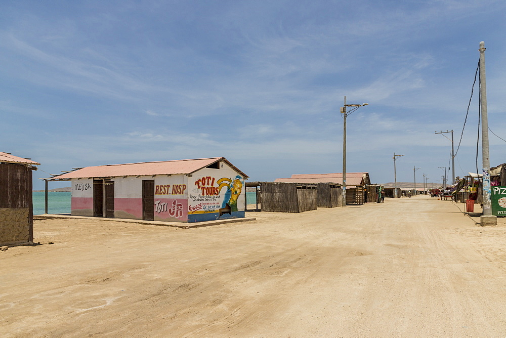 The main street in Cabo de la Vela, Guajira, Colombia, South America