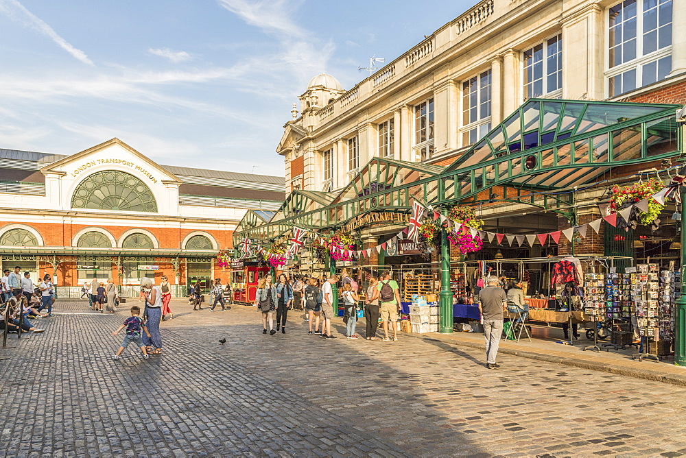 A view of Covent Garden Market in Covent Garden, London, England, United Kingdom, Europe