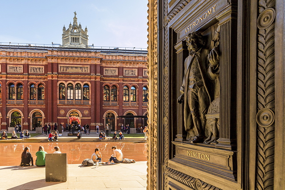 Ornate doors at the V and A Museum (Victoria and Albert), South Kensington, London, England, United Kingdom, Europe