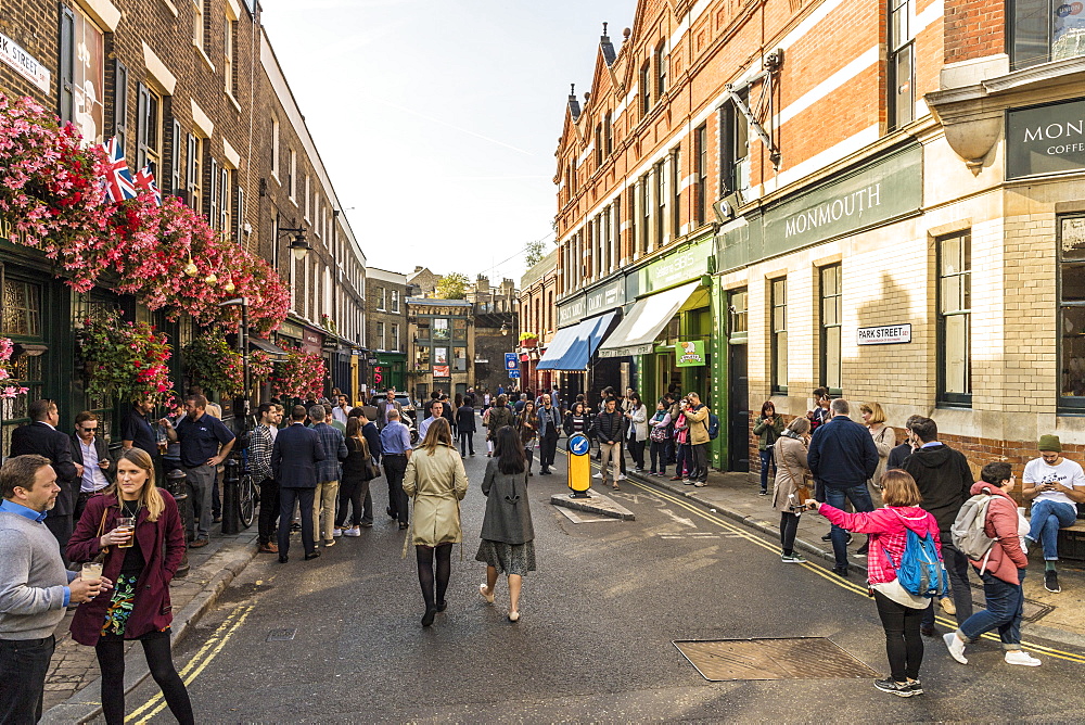 A street scene in Borough Market, Southwark, London, England, United Kingdom, Europe