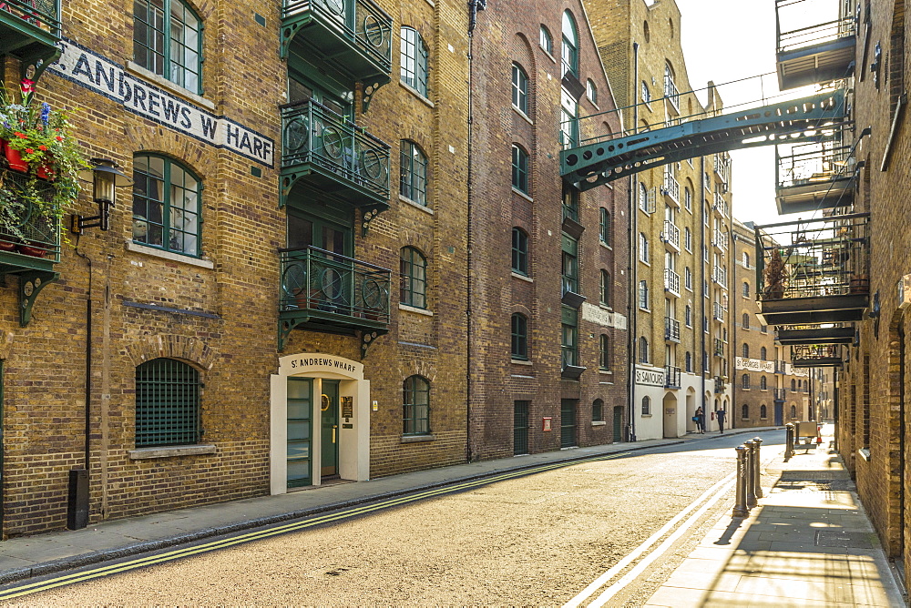 The historic Victorian streets and converted warehouses in Shad Thames, London, England, United Kingdom, Europe