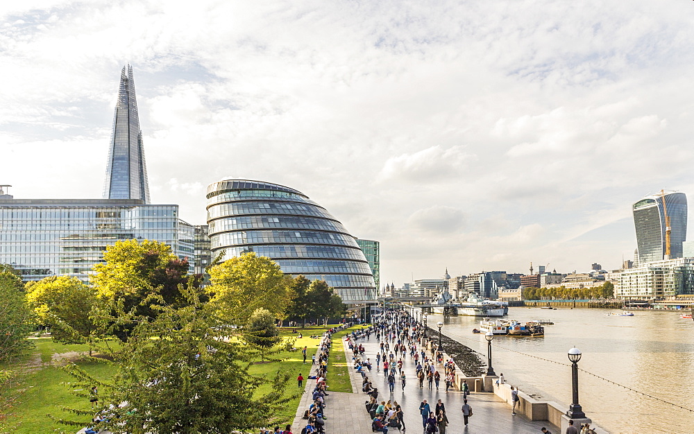 City Hall and the Shard, London, England, United Kingdom, Europe