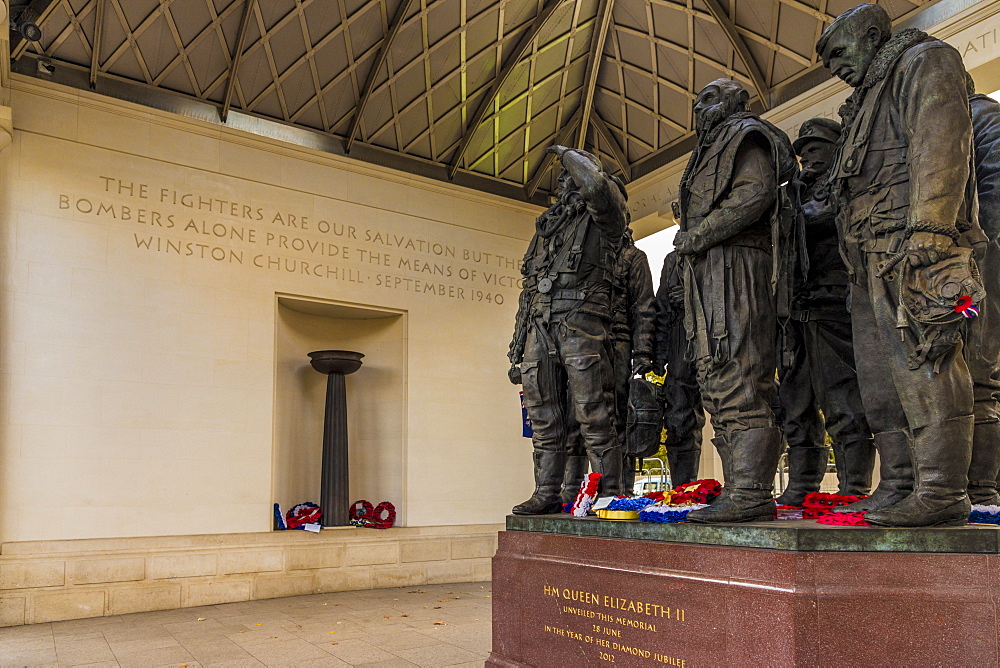 The Bomber Command Memorial in Green Park along Piccadilly, London, England, United Kingdom, Europe