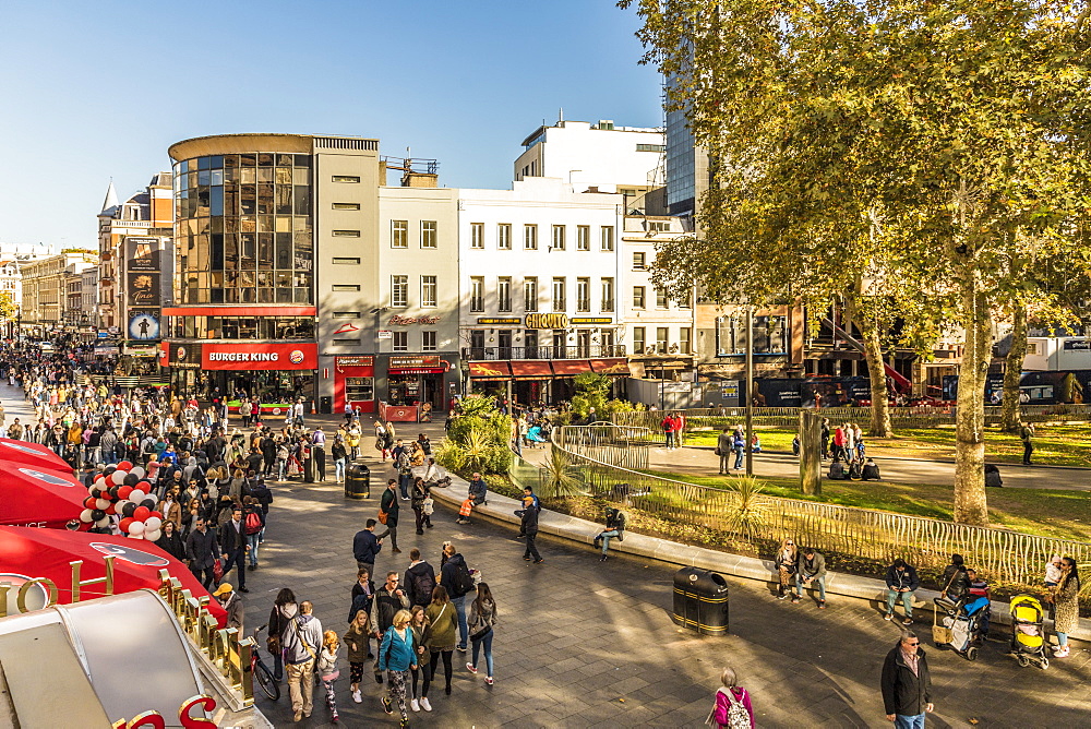 A view over Leicester Square, London, England, United Kingdom, Europe