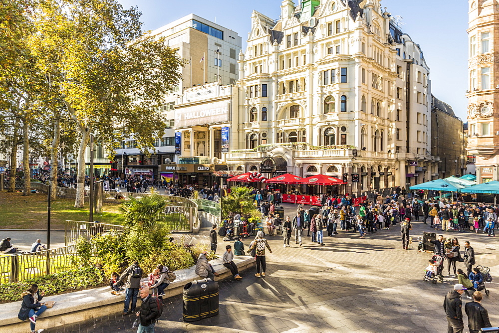 A view over Leicester Square, London, England, United Kingdom, Europe