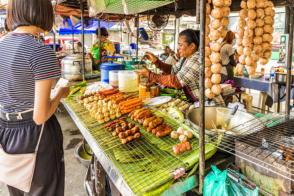 The local night market in Phuket old town, Phuket, Thailand, Southeast Asia, Asia