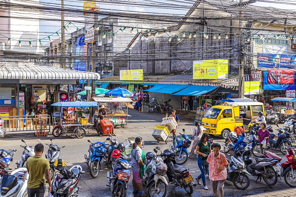 A street scene in Phuket old town, Phuket, Thailand, Southeast Asia, Asia