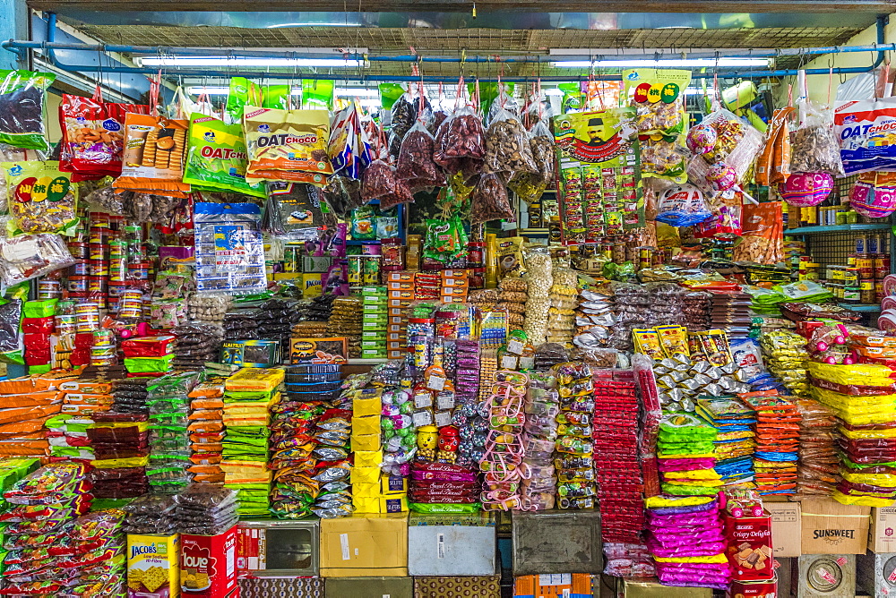 A colourful stall at the indoor market in Phuket old town, Phuket, Thailand, Southeast Asia, Asia