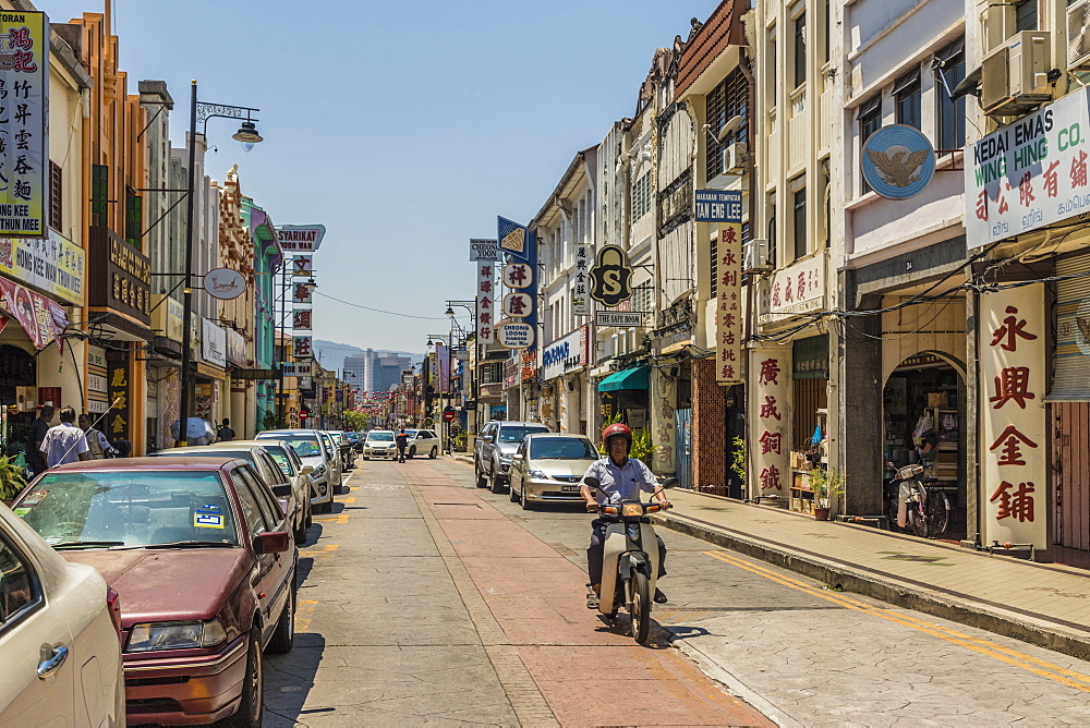 A street scene, George Town, Penang Island, Malaysia, Southeast Asia, Asia