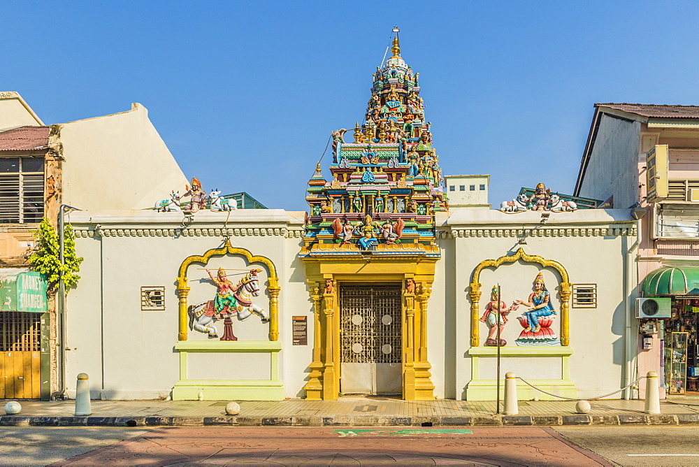 Sri Mahamariamman Temple in Little India, George Town, Penang Island, Malaysia, Southeast Asia, Asia