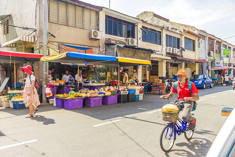 Campbell Street Market within George Town, UNESCO World Heritage Site, Penang Island, Malaysia, Southeast Asia, Asia