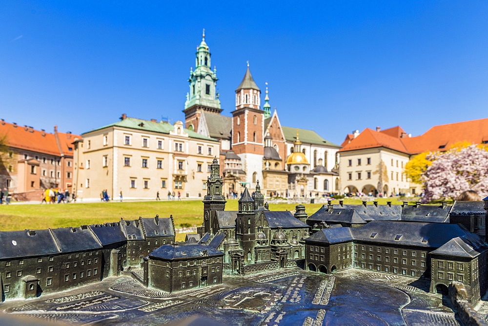 View of Wawel Cathedral at Wawel Royal Castle, UNESCO World Heritage Site, in the medieval old town, in Krakow, Poland, Europe