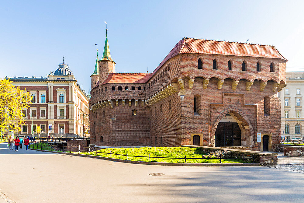 The Barbican in the medieval old town, UNESCO World Heritage Site, Krakow, Poland, Europe