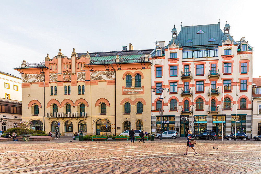 Plac Szczepanski Square in the medieval old town, UNESCO World Heritage Site, Krakow, Poland, Europe