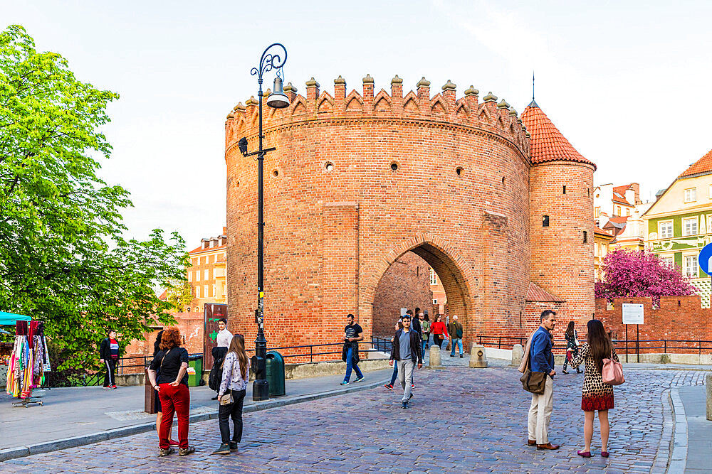 Warsaw Barbican surrounding the old town, UNESCO World Heritage Site, Warsaw, Poland, Europe