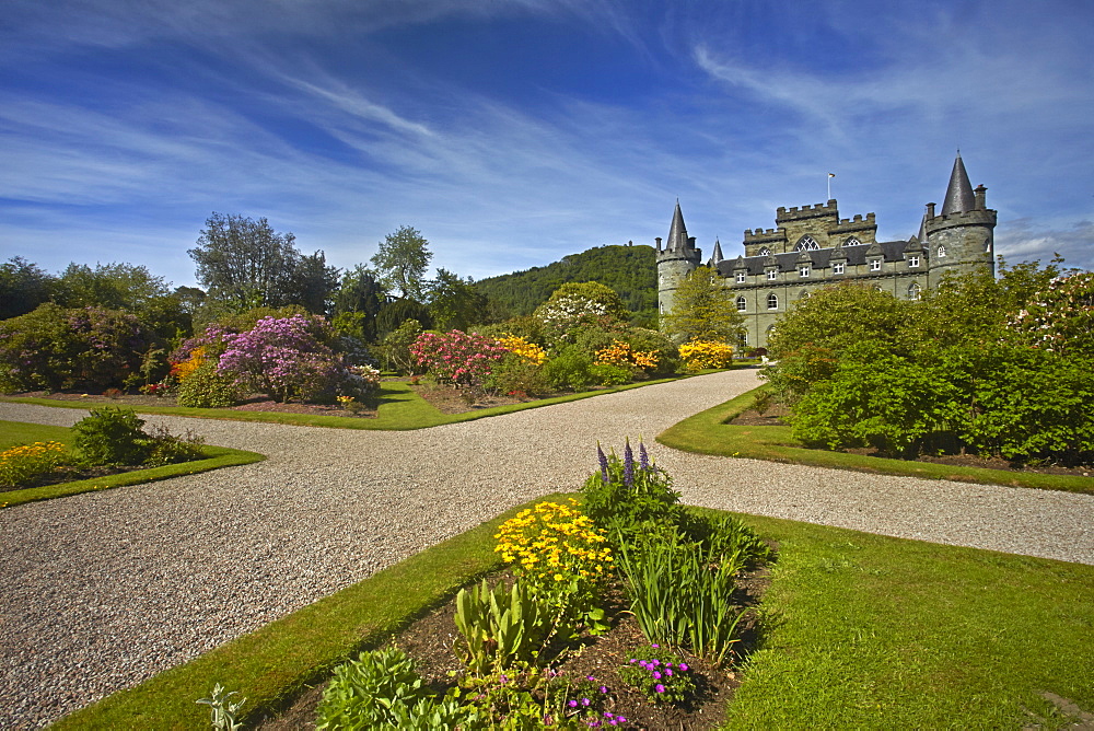 Inveraray Castle, the ancestral seat of the Dukes of Argyll, Inveraray, Argyll and Bute, Scotland, United Kingdom, Europe