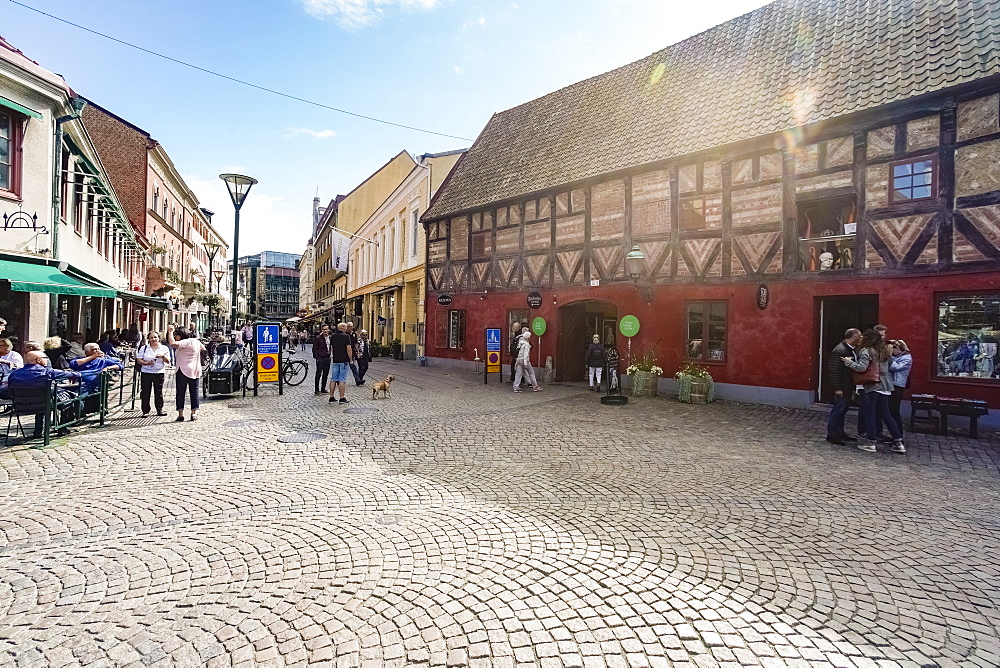 Lilla Torg or the small square in the old city, Malmo, Skane county, Sweden, Europe